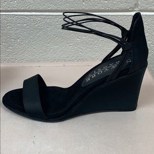 Black Wedges NEVER worn.